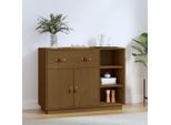 Vidaxl Credenza Marrone Miele 98,5X40X75 Cm In Legno Di Pino Massiccio
