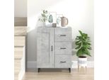 Vidaxl Credenza Grigio Cemento 69,5X34X90 Cm Materiale A Base Di Legno