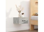 Vidaxl Comodino A Parete Grigio Cemento 35X35X20 Cm