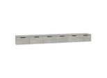 Vidaxl Armadi A Muro 2 Pz. Grigio Cemento 102X30X20 Cm Materiale A Base Di Legno