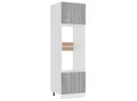 Vidaxl Armadio Per Microonde Lyon Grey Sonoma 60X57X207 Cm Materiale A Base Di Legno
