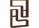 Vidaxl Mensole A Muro 2 Pz. Aspetto Rovere Marrone 50X15X50 Cm Materiale A Base Di Legno