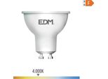 Led Gu10 Lampadina Dicroica 8W 600Lm 4000K Luce Diurna 120° ø5X5,5Cm Edm