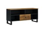 Mobile Tv 100X33X46 Cm In Legno Massiccio Di Mango E Materiale A Base Di Legno