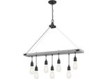 Lampadario A Sette Luci Elway Frassino / Canna Di Fucile