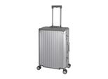 Travelhouse® Valigia In Alluminio Tokyo 66L Argento H 65 X L 42 X P 24,5 Cm Valigia Da Viaggio