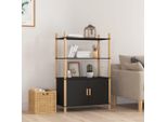 Vidaxl Credenza Nera 80X40X121 Cm Materiale A Base Di Legno