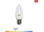 Edm Led Lampadina A Candela E27 5W 400 Lumen 4000K Bianco Bianco Taglia Unica