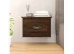 Comodino A Parete Look Rovere Marrone 41,5X36X28 Cm