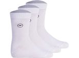 Tom Tailor Calzini Unisex Per Bambini, Confezione Da 3 - Calzini, Cotone, Logo, Monocolore Bianco 35-38