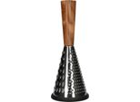 Kitchen Craft Piccolo Contenitore, Forma Conica, Grattugia Per Formaggio Con Manico In Legno, 11 X 11 X 28 Cm, 4,5 X 4,5 X 11 X 11 Pollici, Acciaio Inox, Colore Argento/Marrone, 11 X 11 X 11 X 28,3 Cm