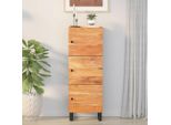 Vidaxl Credenza A 3 Ante 40X33X110 Cm In Legno Massiccio Di Acacia E Ferro