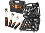 Neo Tools Chiave A Bussola ½", ¼"", 3/8"", Set Con 219 Pezzi, Crv, 10-076 Neo"