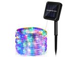 Fiqops Luce Solare A Corda Led Stringa Di Luce A Corda Per Esterni Rete Luminosa Rgb 10M