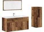 Syfax™ Set Mobili Da Bagno 3 Pz Legno Antico In Legno Multistrato
