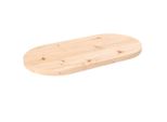 Piano Del Tavolo Ovale In Pino Massiccio 60X30X2,5 Cm