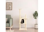 Vidaxl Graffiatoio In Sisal Crema 132 Cm