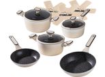 Stoneline® Set Di Pentole 11 Pezzi 18/20/24 Crema | Con Coperchi