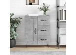 Vidaxl Credenza Grigio Cemento 69,5X34X90 Cm Materiale A Base Di Legno