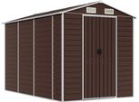 Vidaxl Casetta Da Giardino Marrone 191X300X198 Cm Acciaio Zincato