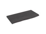Vidaxl Piano Lavabo Marrone Scuro 60X30X2 Cm In Legno Massiccio Trattato