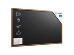 Lavagna Magnetica Nera Da Gesso In Cornice Di Legno 200X120 Cm