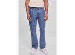 PáNské DžíNy Urban Classics Jeans Cargo A Gamba Dritta Blu Chiaro Lavato - 36