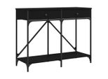 Tavolo Consolle Nero 100X39X78,5 Cm Materiale A Base Di Legno