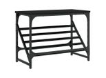 Vidaxl Portascarpe Nero 60X30X45 Cm Materiale A Base Di Legno