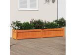 Vidaxl Fioriera Marrone Cera 180X31X31 Cm In Legno Di Pino Massiccio