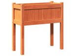 Vidaxl Fioriera Con Gambe Marrone Cera 70X31X70 Cm In Legno Di Pino Massiccio