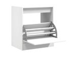 Vidaxl Scarpiera Bianca 60X42X69 Cm Materiale A Base Di Legno