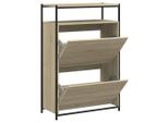 Vidaxl Scarpiera Rovere Sonoma 75X34X112 Cm Materiale A Base Di Legno