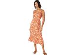 Dorothy Perkins - Vestito Midi Con Bottoni Sul Davanti Per Donna DP5067 (40 It) (Colore Ruggine)
