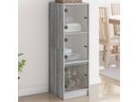 Vidaxl Credenza Con Ante In Vetro Grey Sonoma 35X37X109 Cm