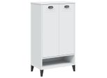 Vidaxl Mobiletto Per Scarpe Viken Bianco Materiale A Base Di Legno