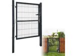 Sessamen-Lp 150 X 100Cm Porta Da Giardino Cancello Da Giardino Recinzione Incl. Serratura Porta, Cancello, Cancello Recinzione, Porta Recinzione, Porta Giardino, Recinzione Giardino (Antracite, 150 * 100Cm)