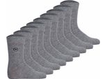 Tom Tailor Calzini Unisex Per Bambini, Confezione Da 9 - Calzini, Cotone, Logo, Monocolore Grigio 23-26