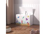 Scatola Per Giocattoli 'Oleiros' Con Coperchio A Cerniera Motivo Oceano 40 X 60 X 30 Cm