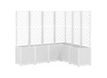 Vidaxl Fioriera Con Traliccio Bianco 160X120X140 Cm Pp