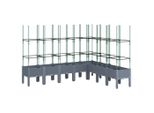 Vidaxl Fioriera Con Traliccio Blu-Grigio 200X160X142,5 Cm Pp