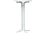 Vidaxl Tavolo Da Pranzo Bianco Ø60X110 Cm Legno E Acciaio