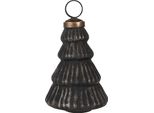 Guaina Natalizia Clayre & Eef Ø 6X9 Cm In Vetro Nero