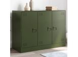 Vidaxl Credenza Verde Oliva 99X39X73 Cm Acciaio