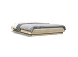 Vidaxl Struttura Letto Rovere Sonoma 140X190 Cm Materiale A Base Di Legno