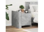 Vidaxl Comodino Grigio Cemento 45X50X50 Cm Materiale A Base Di Legno