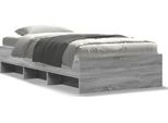 Vidaxl Struttura Letto Grigio Sonoma 100X200 Cm In Materiale Ligneo
