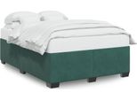 Vidaxl Struttura Letto Senza Materasso Verde Scuro 140X200 Cm Velluto