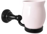 Morava Retro - Accessorio Da Bagno Portascopino In Ceramica, Nero - Opaco MKA0201CMAT, Rav SlezáK