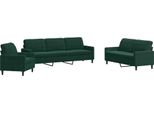 Vidaxl Set Di Divani 4 Pezzi Con Cuscini In Velluto Verde Scuro